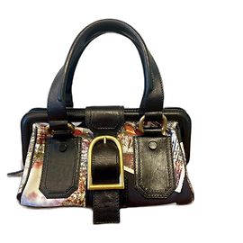 Borsa Céline in lino nero Nero