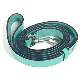 Tiffany & Co. Blue Leather Dog Leash Blue