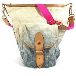 Sac PM Monogram Denim Gradient Sunburst de Louis Vuitton Rose Bleu