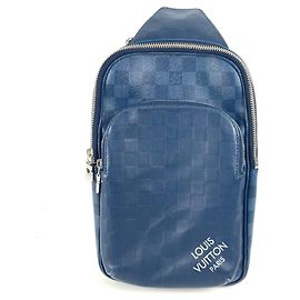 Borsa a tracolla Damier Squared Avenue di Louis Vuitton Blu navy