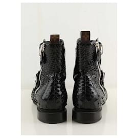 Louis Vuitton-Leather boots-Black