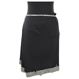 Ann Demeulemeester Mini gonna di cotone Nero