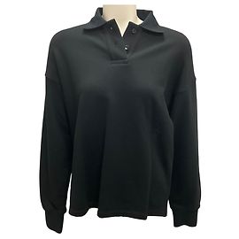 Polo Brooks de jersey de algodón de rizo negro Proenza Schouler Negro