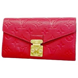 Metis Long Geldbörse Monogram Empreinte Louis Vuitton Rot