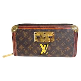 Louis Vuitton-Louis Vuitton Monogram Trunk Time Zippy Wallet-Brown
