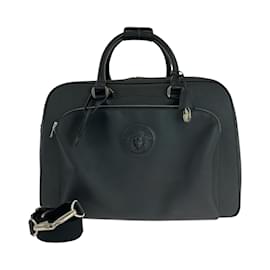 Versace-Bolsa Boston em couro preto Medusa da Versace-Preto
