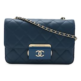 Chanel-Chanel Matelasse Beauty Rock Shoulder Bag-Blue