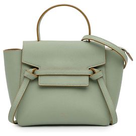 Céline Bolso de cinturón de piel de ternera de grano nano Celine Green Verde