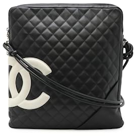 Chanel-Chanel Cambon Line Coco Mark Shoulder Bag-Black,White