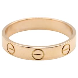 Cartier-Cartier Mini Love Ring Au750 Ring Size 10-Golden,Metallic