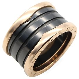 Bulgari BVLGARI B-zero1 Au750 Ceramic Ring Size 10 Black