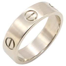 Cartier-Cartier Love Au750 White Gold Ring Size 18.5-Silvery,Metallic