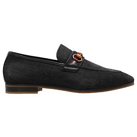 Mocassini in denim Gucci Nero