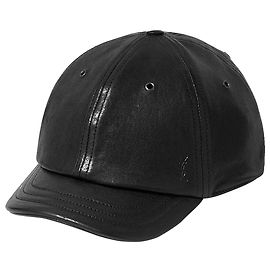 Saint Laurent Cassandre Leather Cap Black