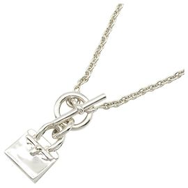 Hermès Collana Hermes Kelly Amulette Argento 925 Argento Metallico