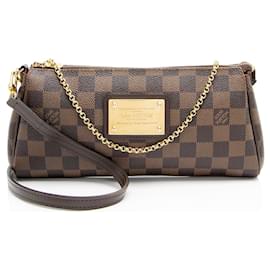 Louis Vuitton-Clutch Eva Damier Ebene Louis Vuitton-Marrom