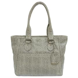 Autre Marque Cole Haan Handtasche aus Leder mit Python-Print Weiß Gelb