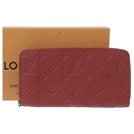 Louis Vuitton Monogram Empreinte Zippy Wallet Red