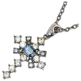 Valentino Garavani-Valentino Cross Motif Bijou Metal Necklace-Silvery,Metallic