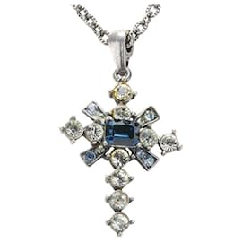 Valentino Garavani-Valentino Cross Motif Bijou Metal Necklace-Silvery,Metallic