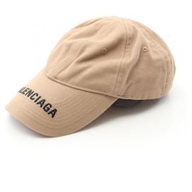 Balenciaga-Boné de lona Balenciaga 541400-Marrom,Bege