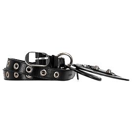 Balenciaga Le Cagole Charm Gürtel aus schwarzem Kalbsleder Schwarz