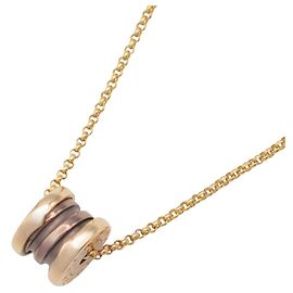 Bulgari BVLGARI B-zero1 Au750 Ceramic Necklace Brown
