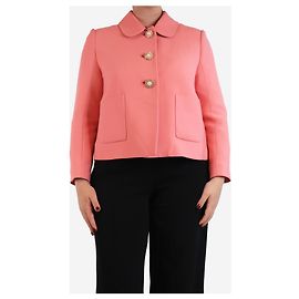 Miu Miu Rosa Jacke mit Perlenknöpfen - Größe UK 12 Pink