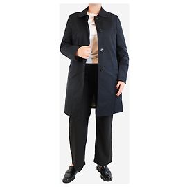 Etro Black paisley nylon coat - size UK 12 Black