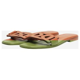Tod's-Tan Catena leather sandals - size EU 38-Brown