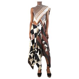 Loewe Robe imprimée patchwork multicolore asymétrique - taille UK 6 Multicolore