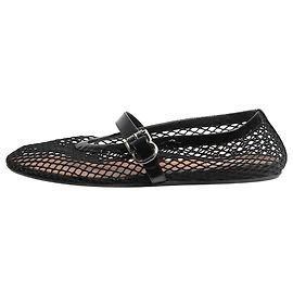 Alaïa Black fishnet ballet flats - size EU 38 Black