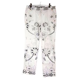 Jeans rectos blancos y2k Roberto Cavalli Negro Blanco
