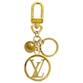 Louis Vuitton-Louis Vuitton Porte-Clés LV Circle Keychain-Golden