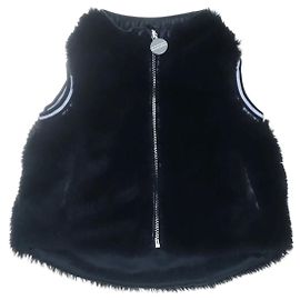 Colete Givenchy de pele sintética preto 9m Preto