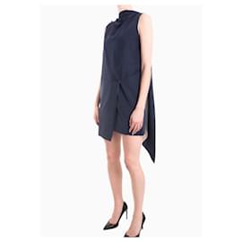 Céline Drapierte Archivkleid 2010 Weiß Blau