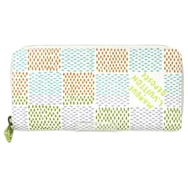 Louis Vuitton-Louis Vuitton Damier Zippy Wallet-White,Multiple colors