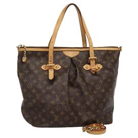 LOUIS VUITTON Bolsa Tote Monogram Palermo GM M40146 LV Auth PP776 Monograma