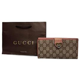 Vintage Gucci Monogramm Geldbörse beige Beige