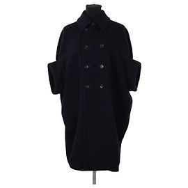 Comme Des Garcons Abrigo de lana Azul