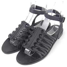 Givenchy-Givenchy Gladiator Sandals Rubber Black 37-Black