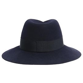 Maison Michel Navy felt Virgine fedora Blue