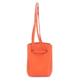 Hermès Pochette Hermes Vespa en cuir Chèvre Orange