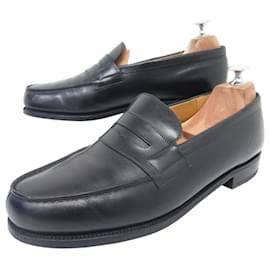 JM Weston-JM WESTON SHOES LOAFERS 180 8.5E 42.5 LARGE BLACK LEATHER-Black