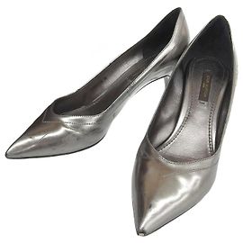 Bally Louis Vuitton Leather Pumps Size 36 Silvery