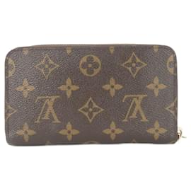 Louis Vuitton-Louis Vuitton Monogram Zippy Compact Wallet-Brown,Beige
