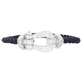 Bracelet Fred, "Force 10" or blanc, diamants. Autre