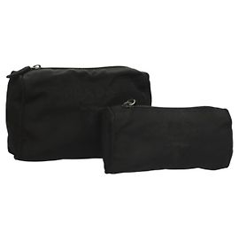 Pochette Prada Nylon 2Set Noir Auth SW1078 Noir