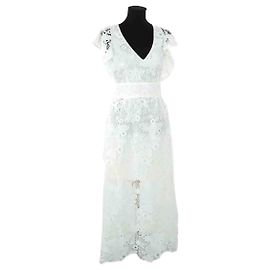 Antik Batik Vestido de algodón Blanco