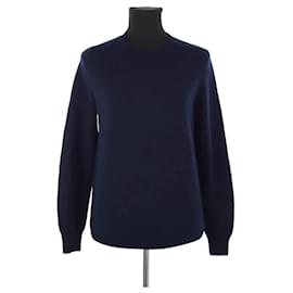 Eres Blauer Wollpullover Blau